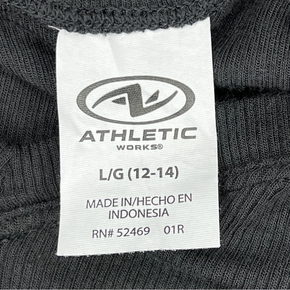 Large Athletic Works Black Soft Cap Sleeve Top Activewear Stretch